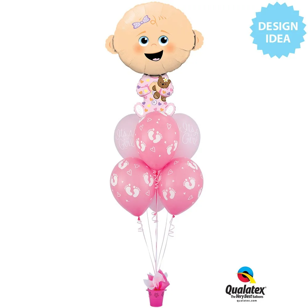 11 inch BABY FOOTPRINTS - ROSE (6 PK)