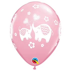 11 inch IT'S A GIRL ELEPHANTS - PINK