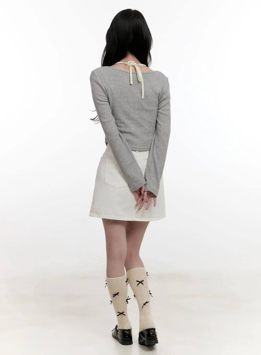 A-line Cotton Mini Skirt CF527