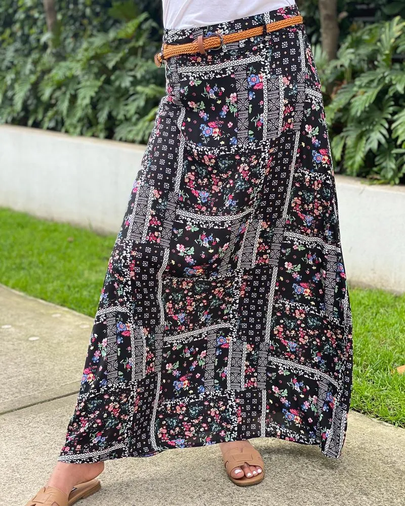 A-Line Skirt With Belt