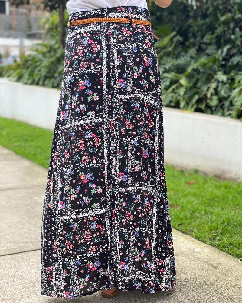 A-Line Skirt With Belt