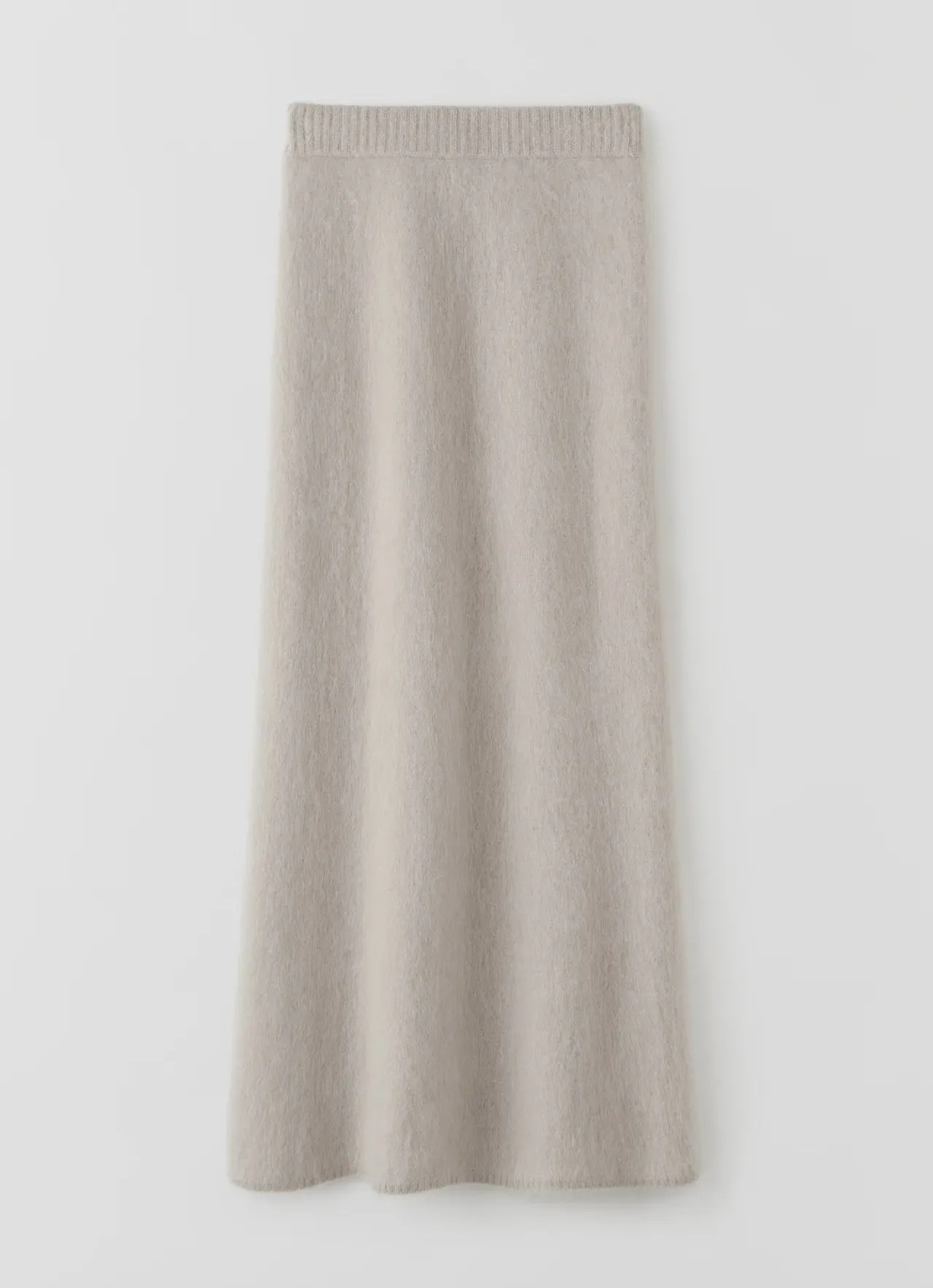 Almada Umi Brushed Cashmere Skirt in Taupe