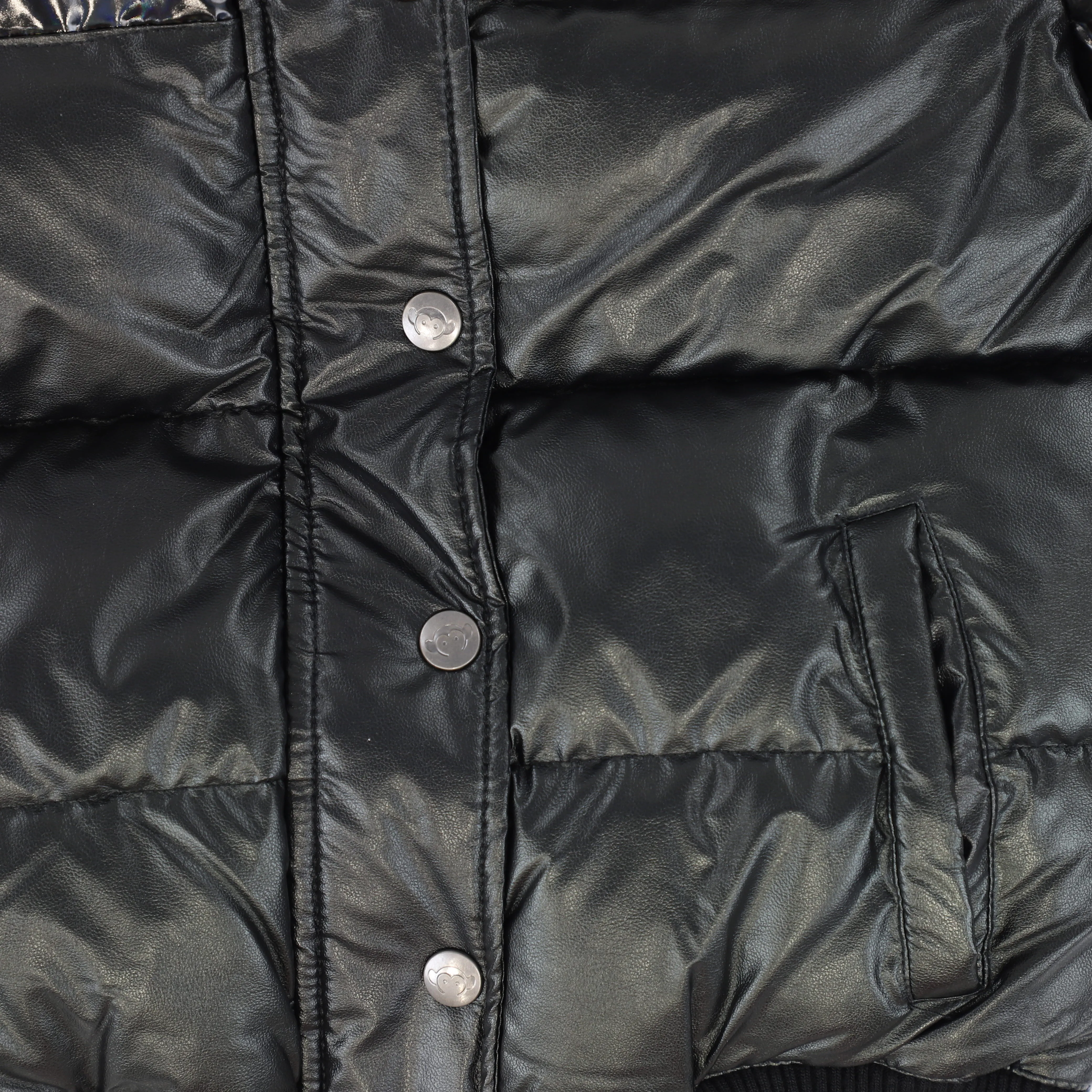 Childrens Stylish Black & Natural Faux Fur Puffer Coat by Appaman
