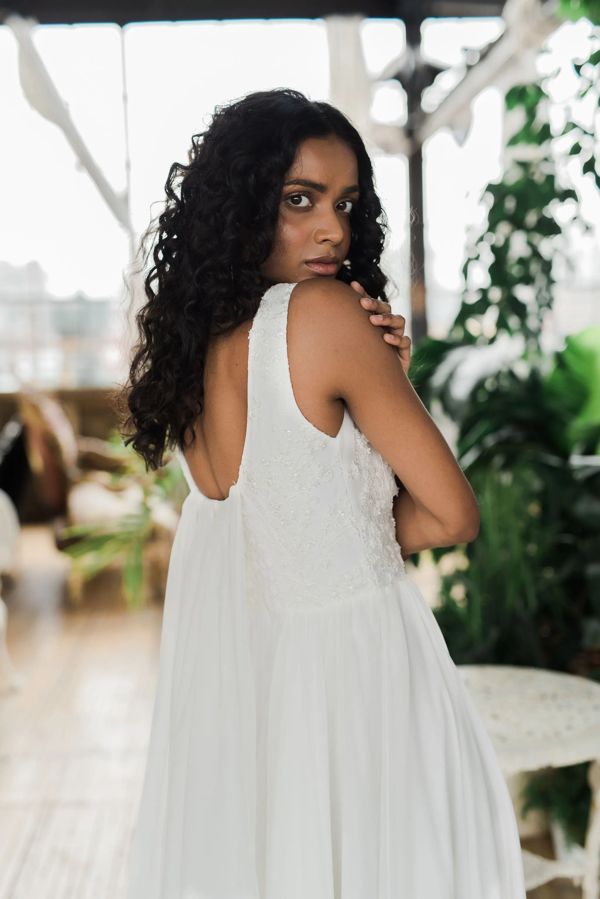 AURELIE Off the Rack Chiffon Bridal Gown