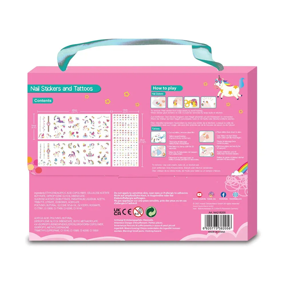 AVENIR NAIL STICKERS & TATTOOS UNICORN