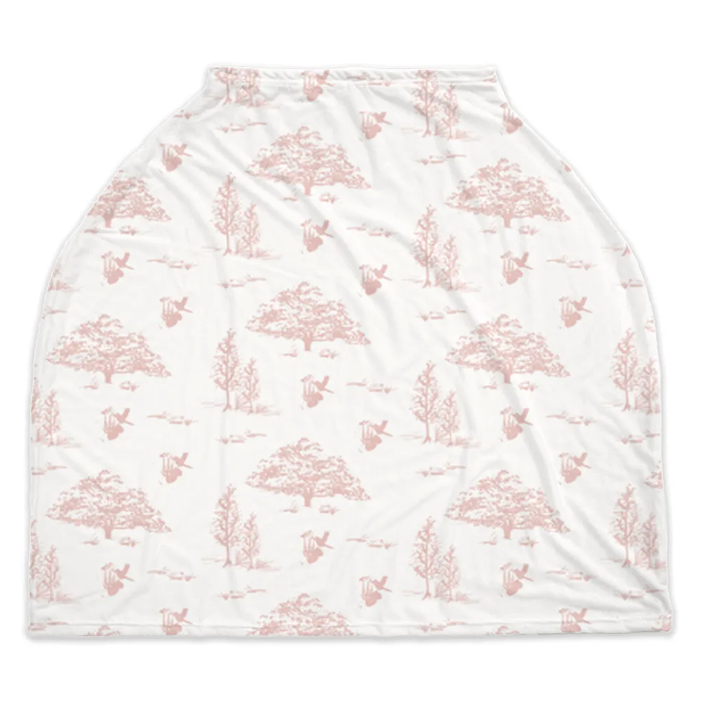 Baby Car Seat Cover - Toile Pink