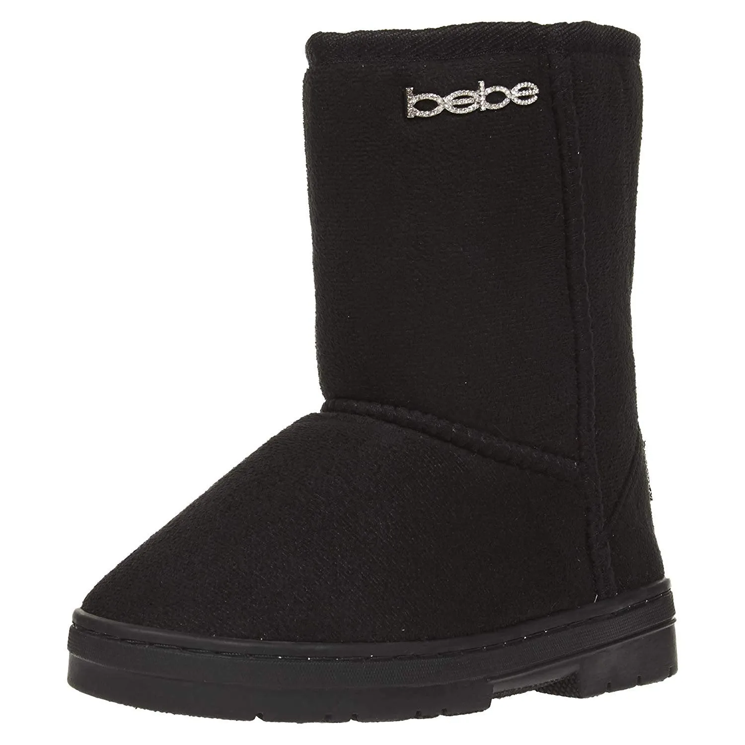 bebe Girls Winter Boots Casual Dress Warm Slip-On Mid-Calf Microsuede Shoes