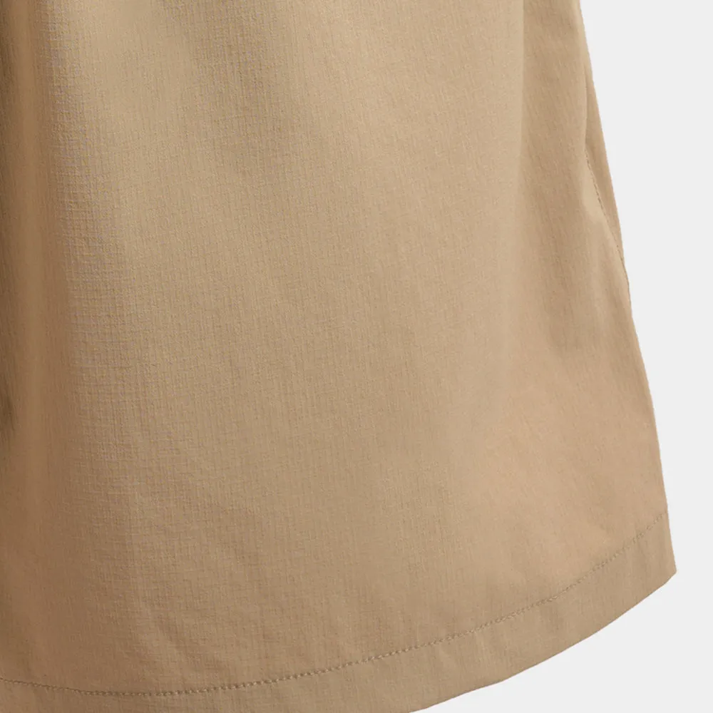 Beige Casual Tech Shorts