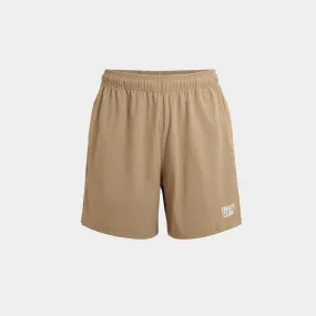 Beige Casual Tech Shorts
