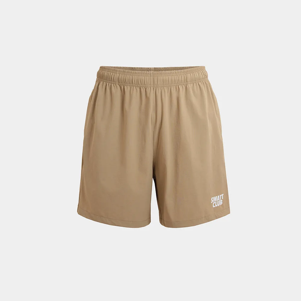Beige Casual Tech Shorts