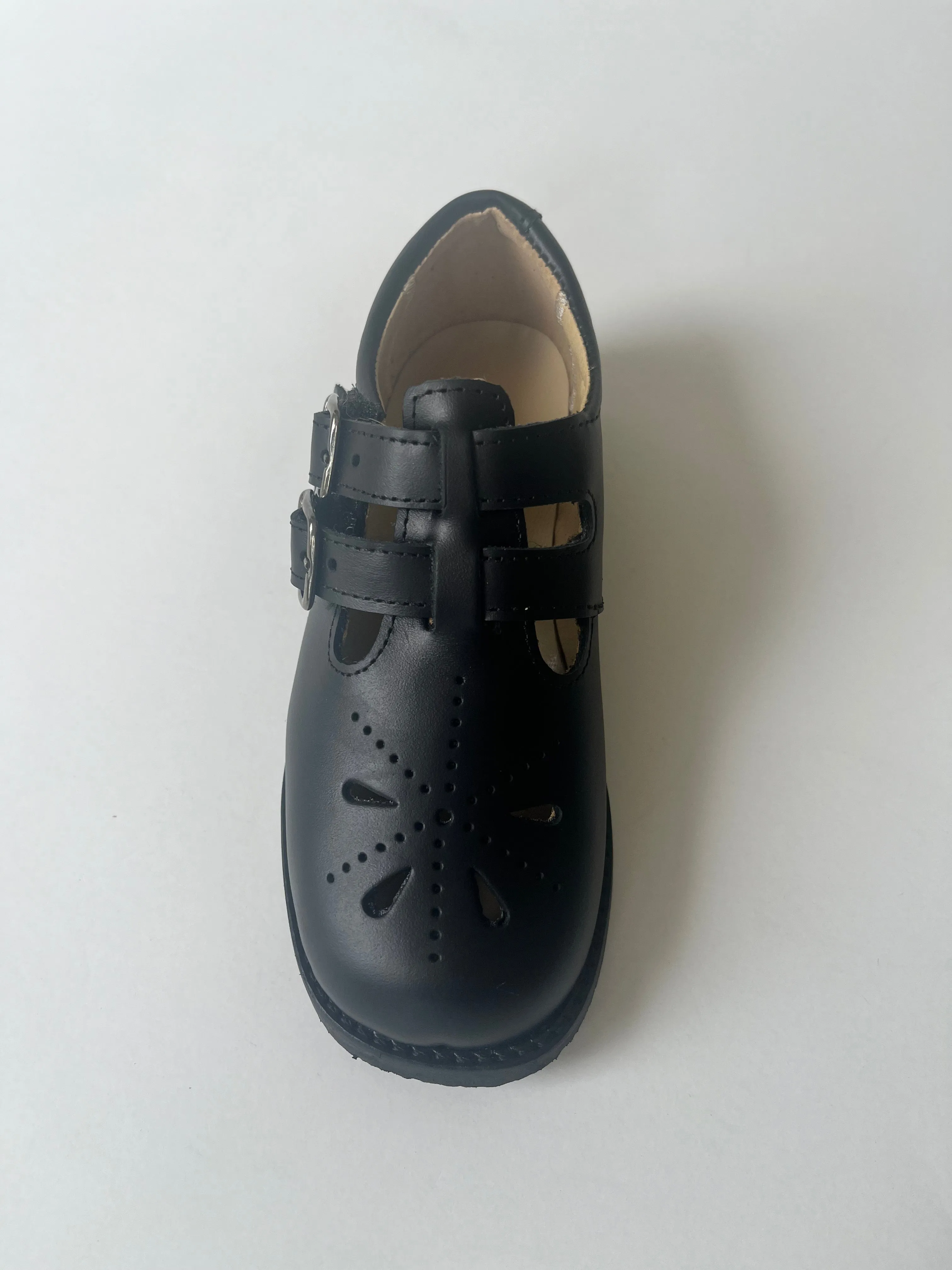 Black double straps with velcro school shoe (12)