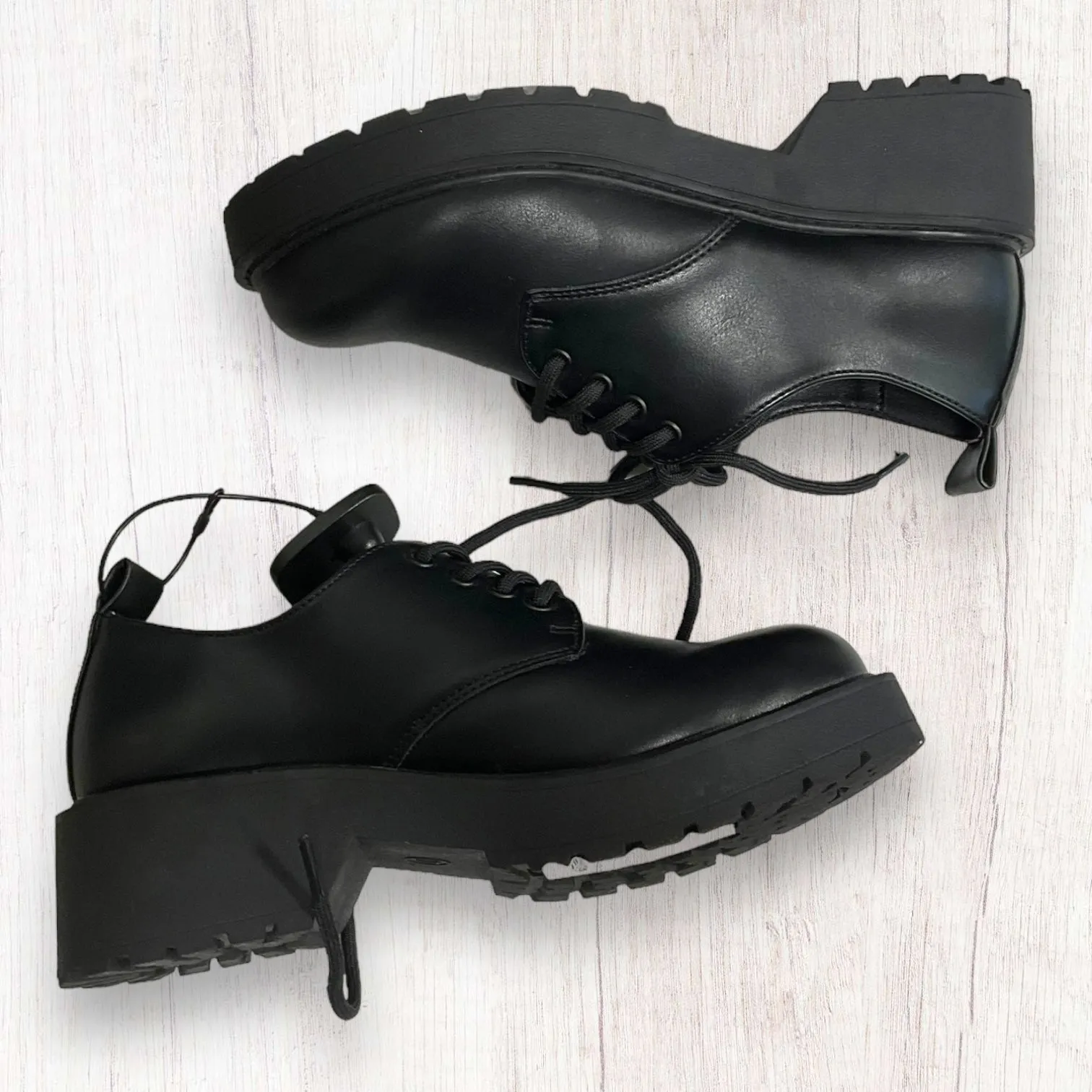 Black Shoes Heels Block Madden Girl, Size 7