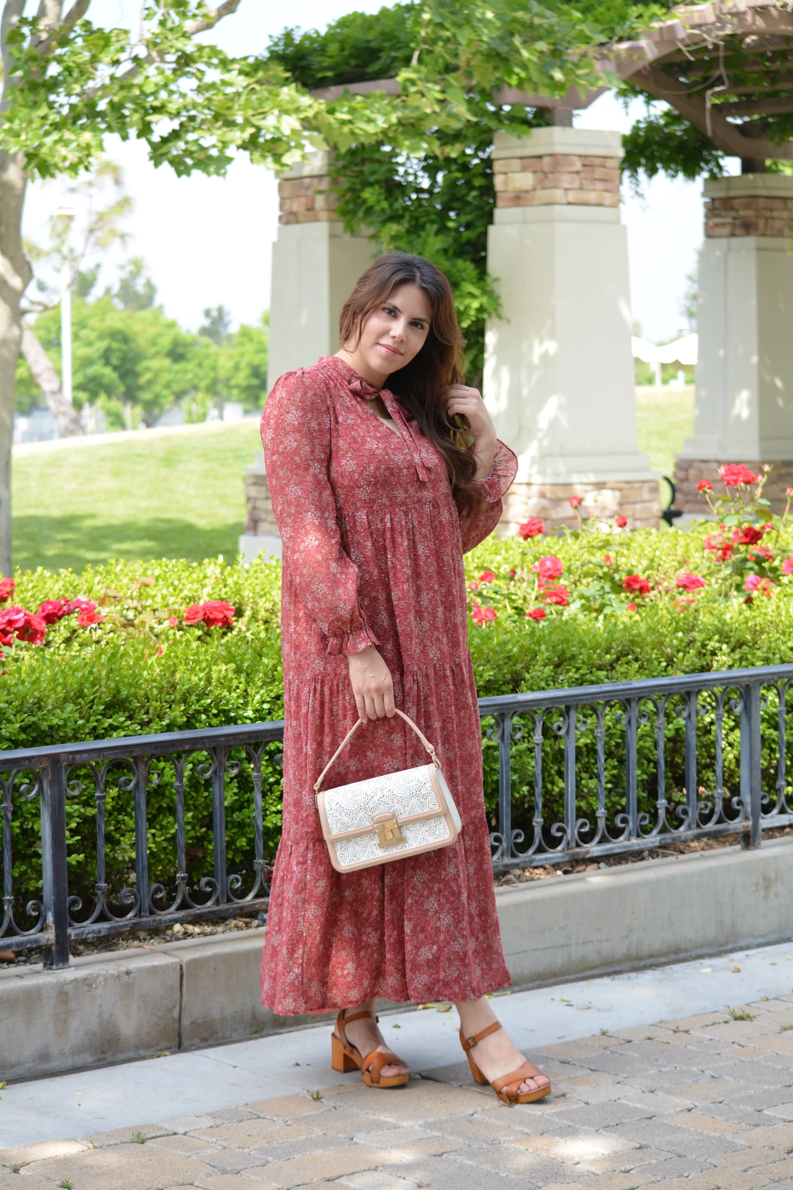 Braylyn Red Floral Dress