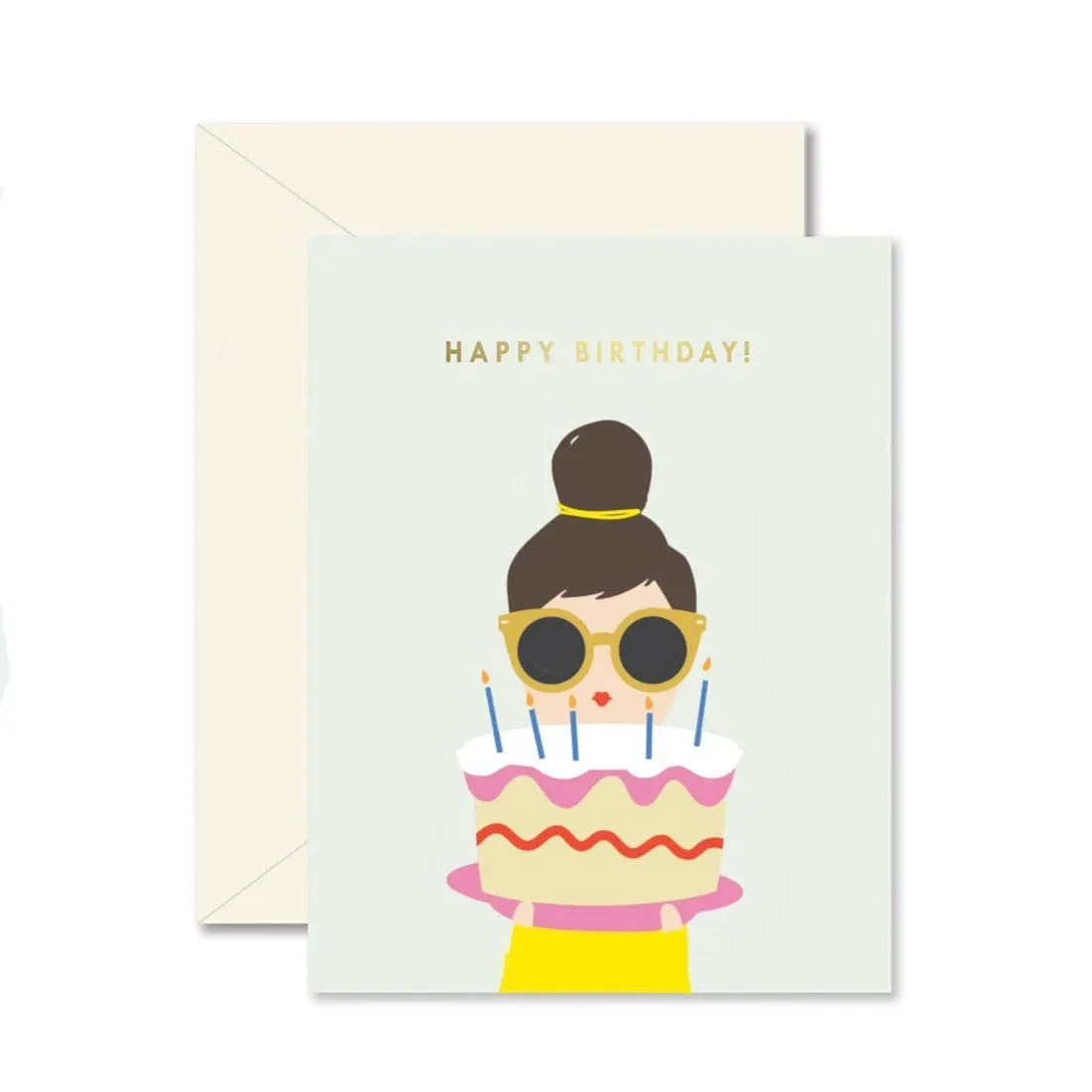 Cake Lady Birthday Greeting Card