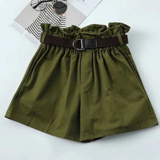 Casual Elastic Waist Shorts