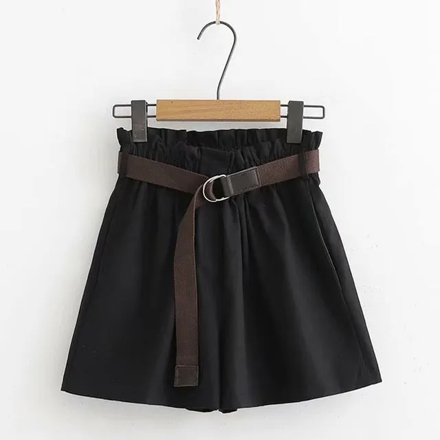 Casual Elastic Waist Shorts