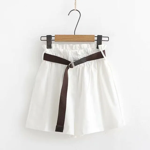 Casual Elastic Waist Shorts