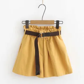 Casual Elastic Waist Shorts