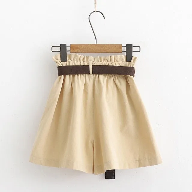 Casual Elastic Waist Shorts