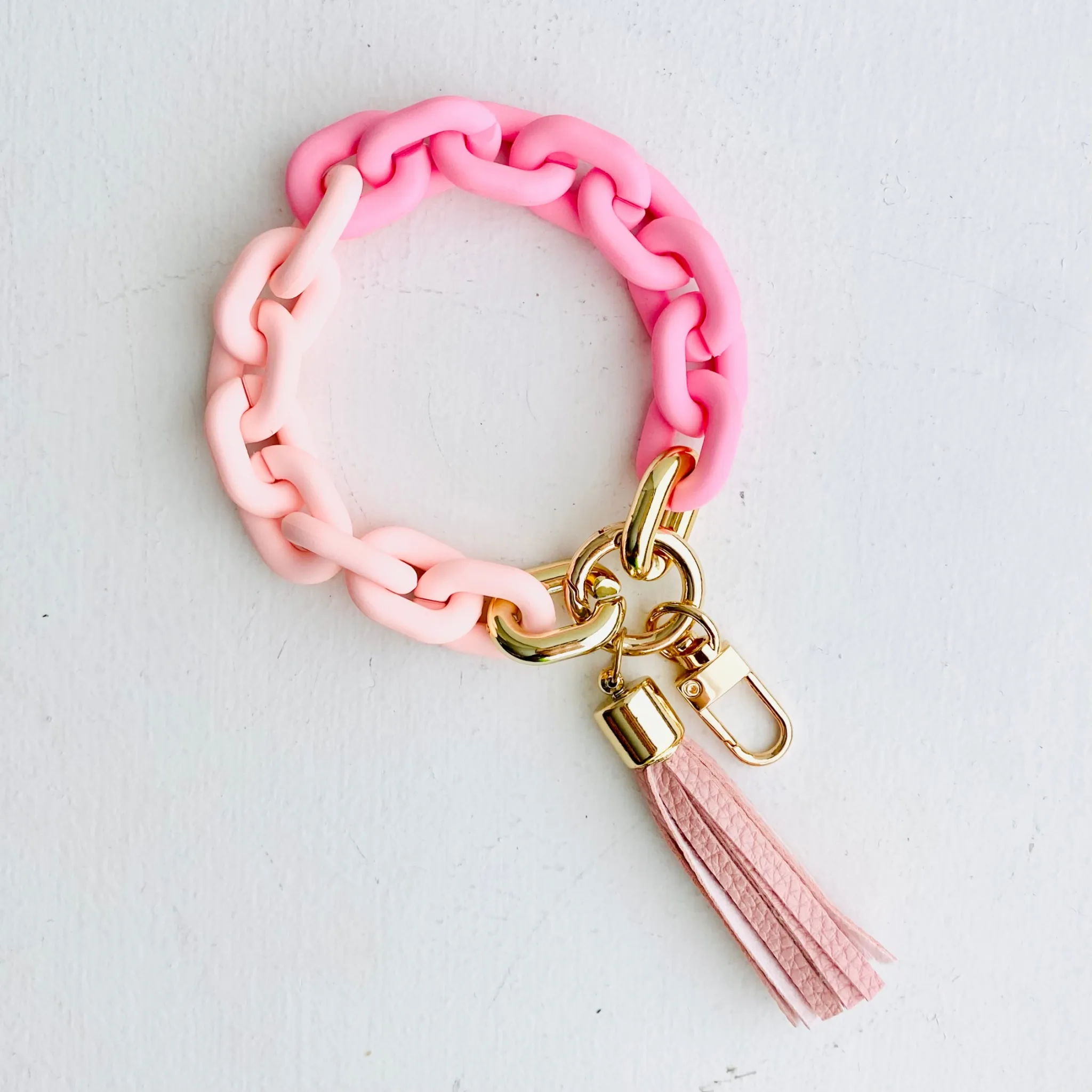 Chain Link Bangle Keychain Teal