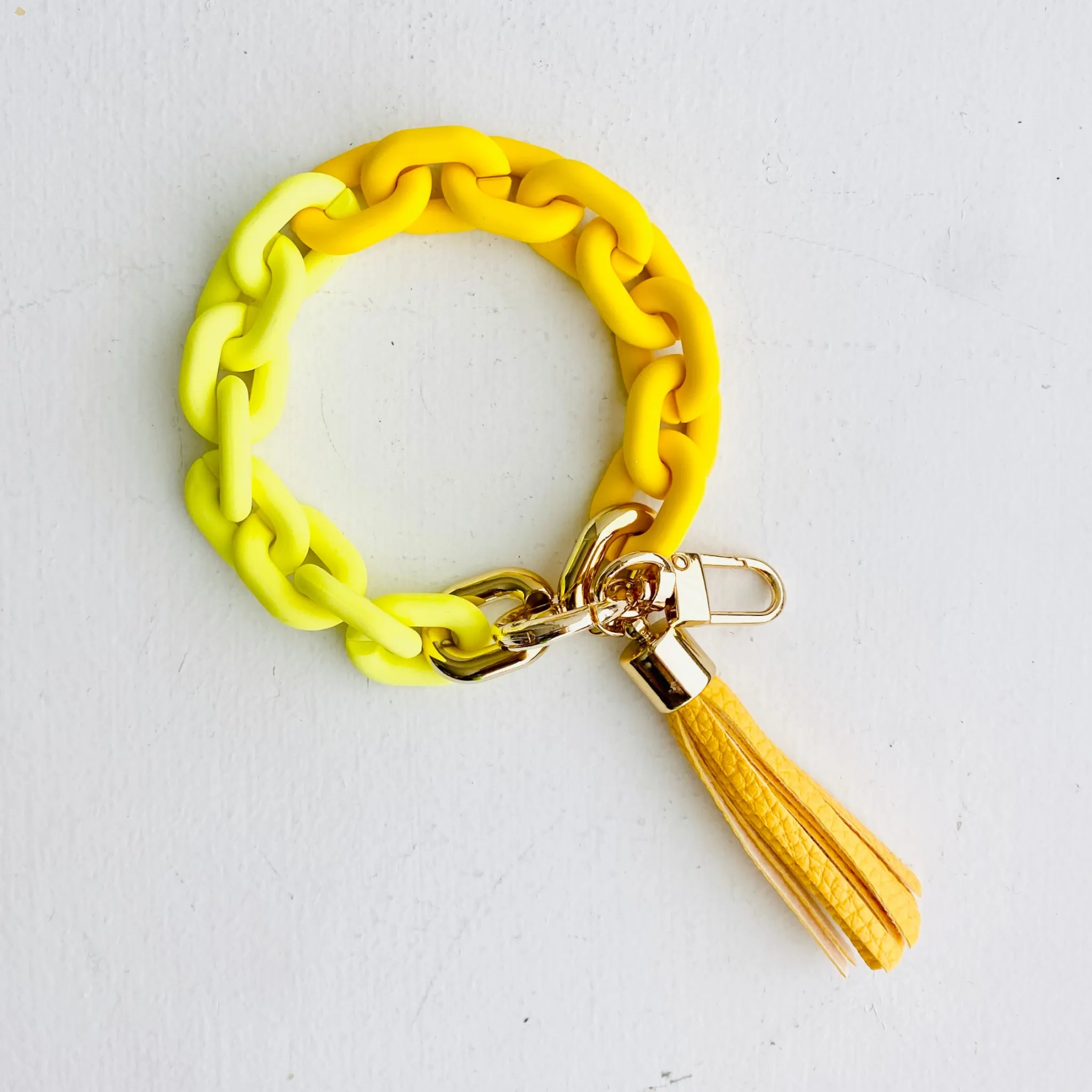 Chain Link Bangle Keychain Teal