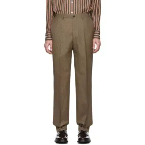 Cobra S.C. Brown and Black Wool Houndstooth Classic Trousers
