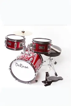 De Rosa USA 3 Piece 12" Kid's Junior Drum Set Complete