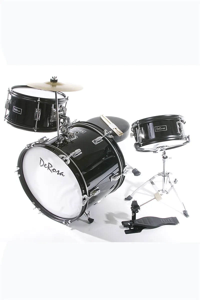 De Rosa USA 3 Piece 16" Kid's Junior Drum Set Complete