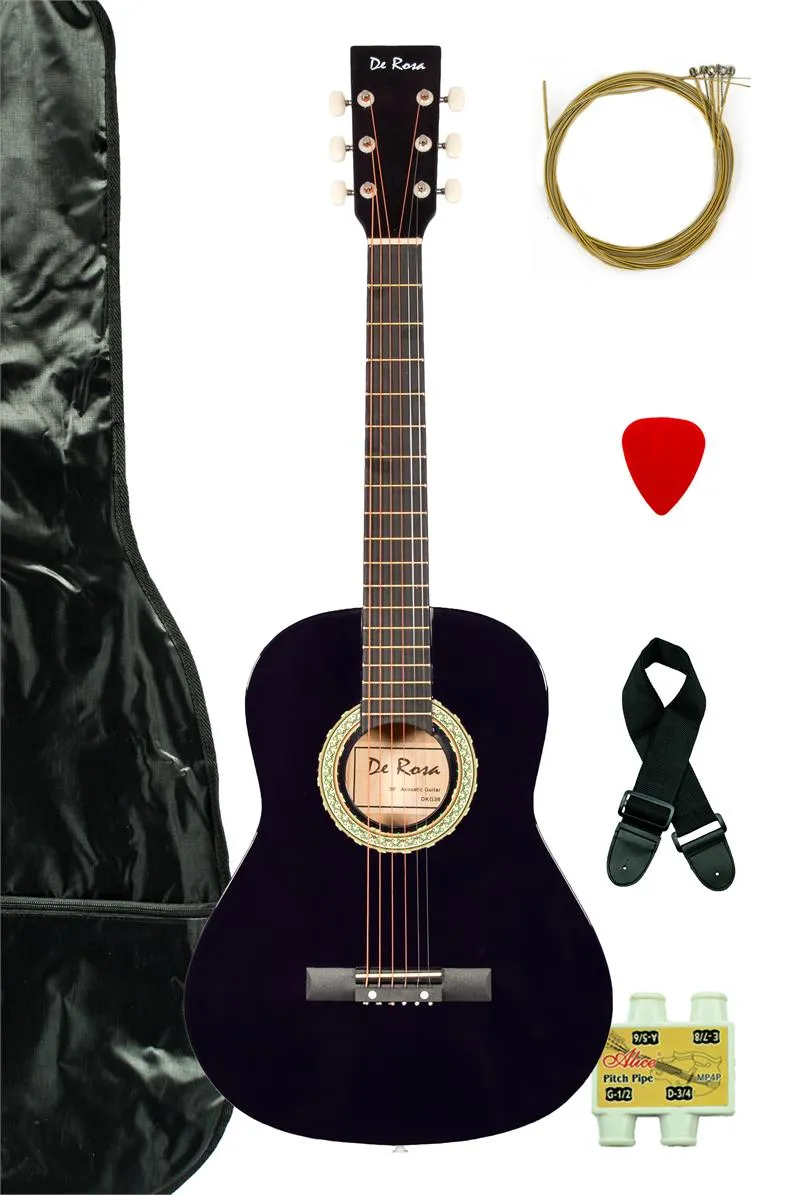 De Rosa USA 36" Acoustic Classical Guitar Complete Package