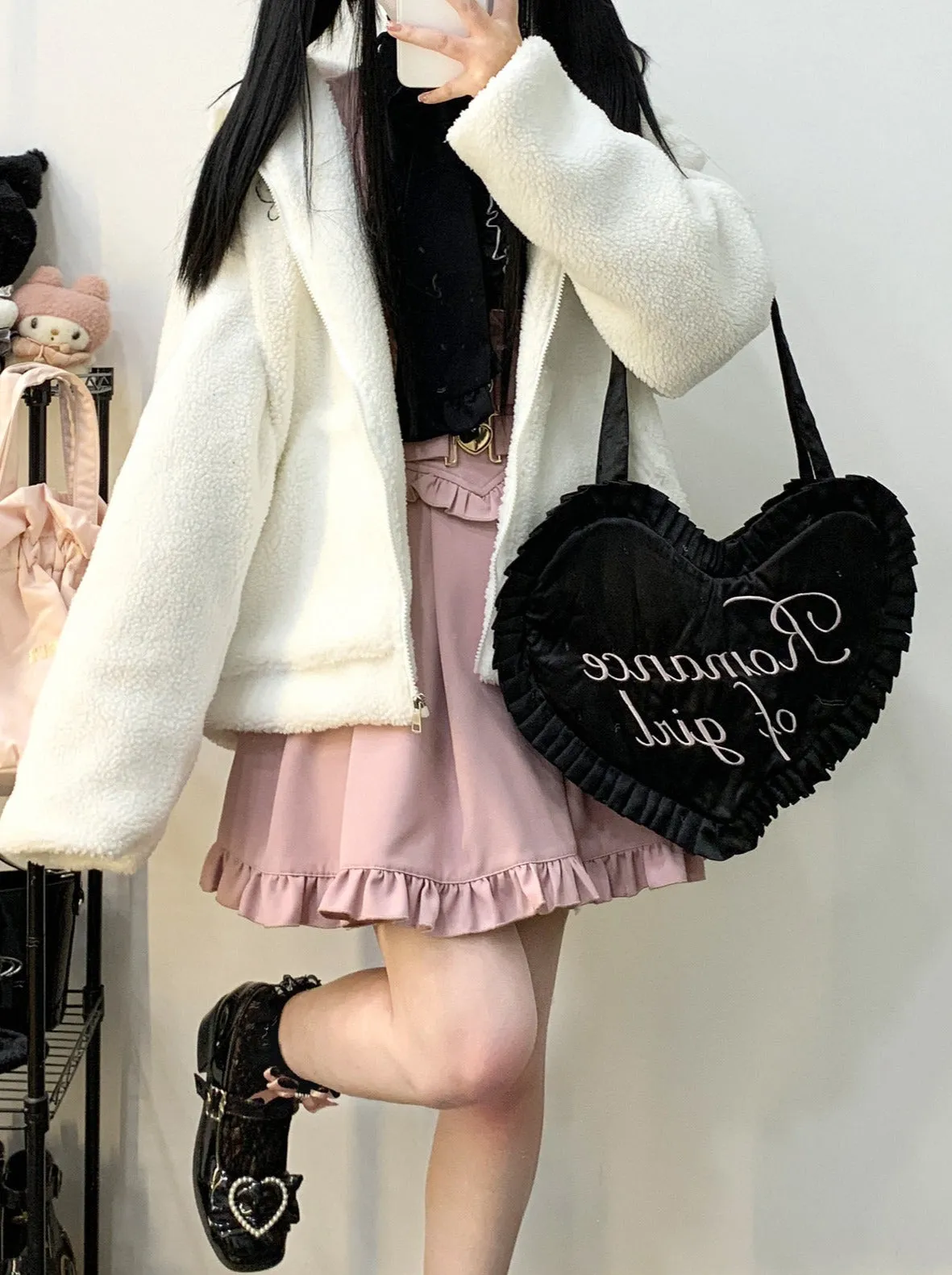 Flir Shoulder Love Buckle Strap A line Skirt