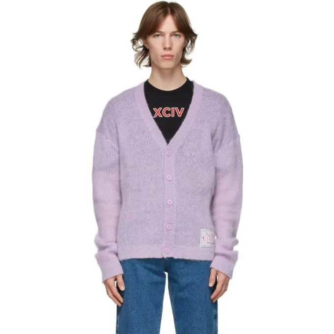 GCDS Purple Puffy Cardigan