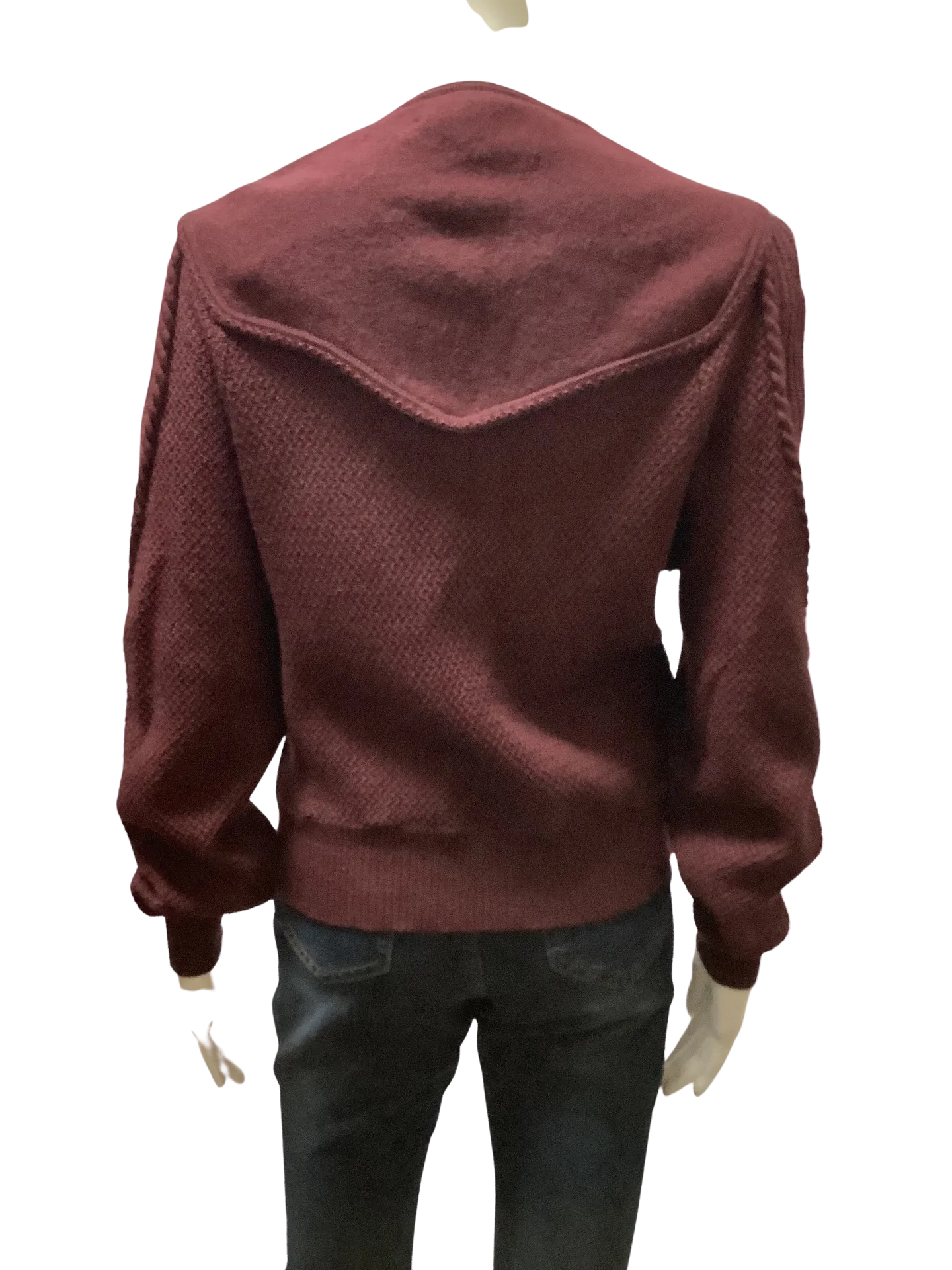 Geiger Maroon Cardigan Sweater Austrian Size: 44