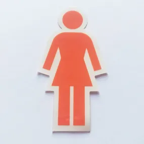 Girl Skateboard Sticker - 8.5cm high approx