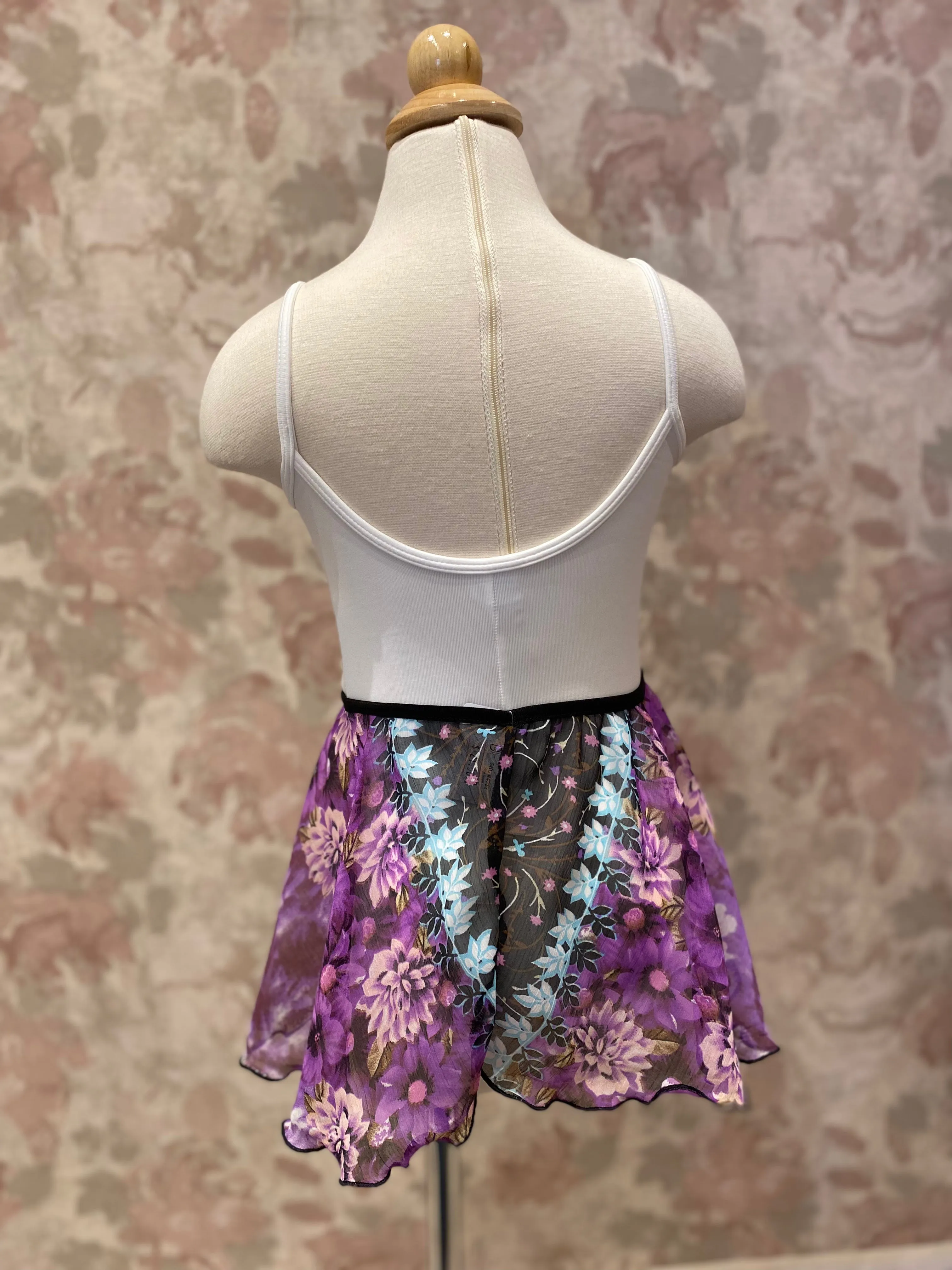 Girls Black Purple Daze Pull On Skirt