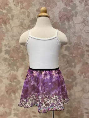 Girls Black Purple Daze Pull On Skirt