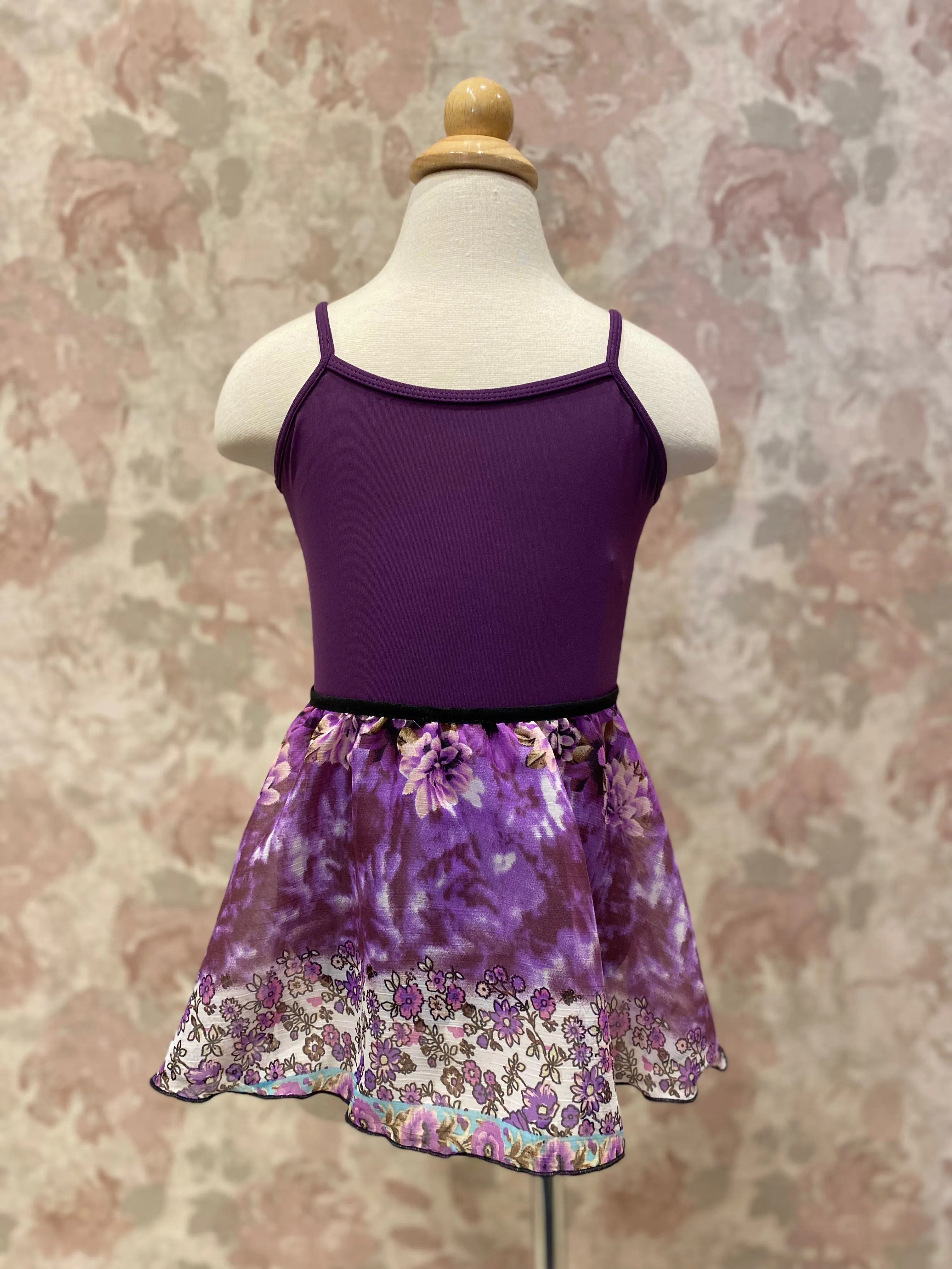 Girls Black Purple Daze Pull On Skirt