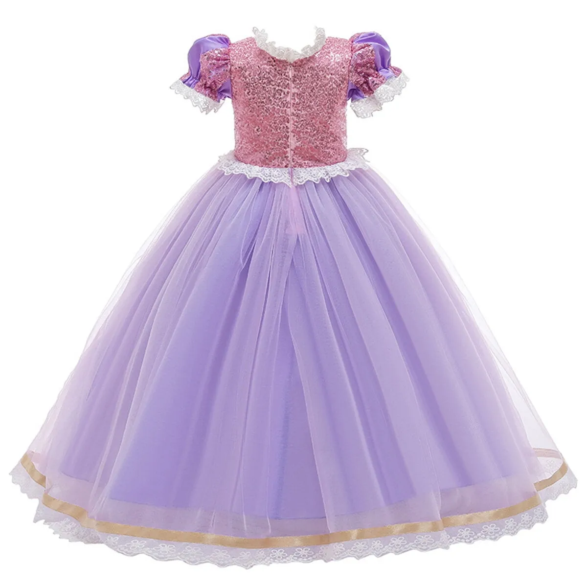 Girls Rapunzel Princess Sofia Costume Birthday Christmas Halloween Cosplay Carnival Fancy Dress w/Gloves Accessories