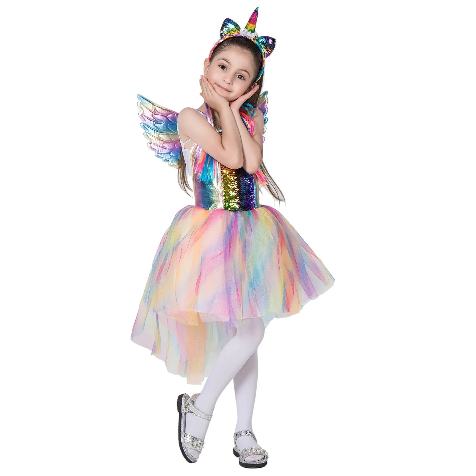 Girl's unicorn costume for Halloween