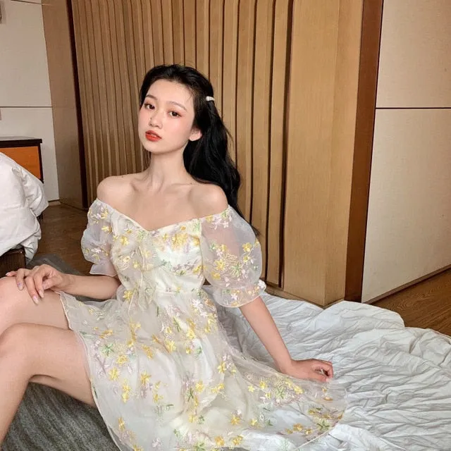 Kawaii French Floral Fairy Dress