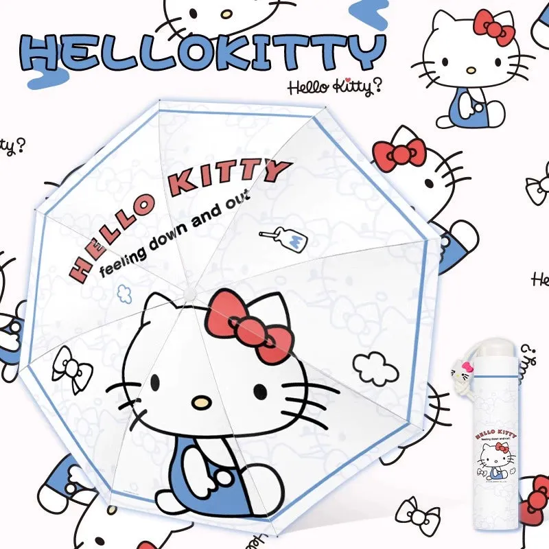 Kawaii Sanrio Kitty Cat Print Folding Umbrella