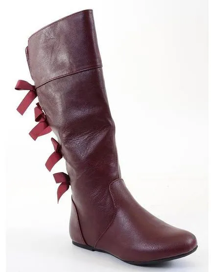 Lace-Up Bow Back Detail Kids’ Equestrian Riding Boots - Stylish and Durable Footwear for Young Riders