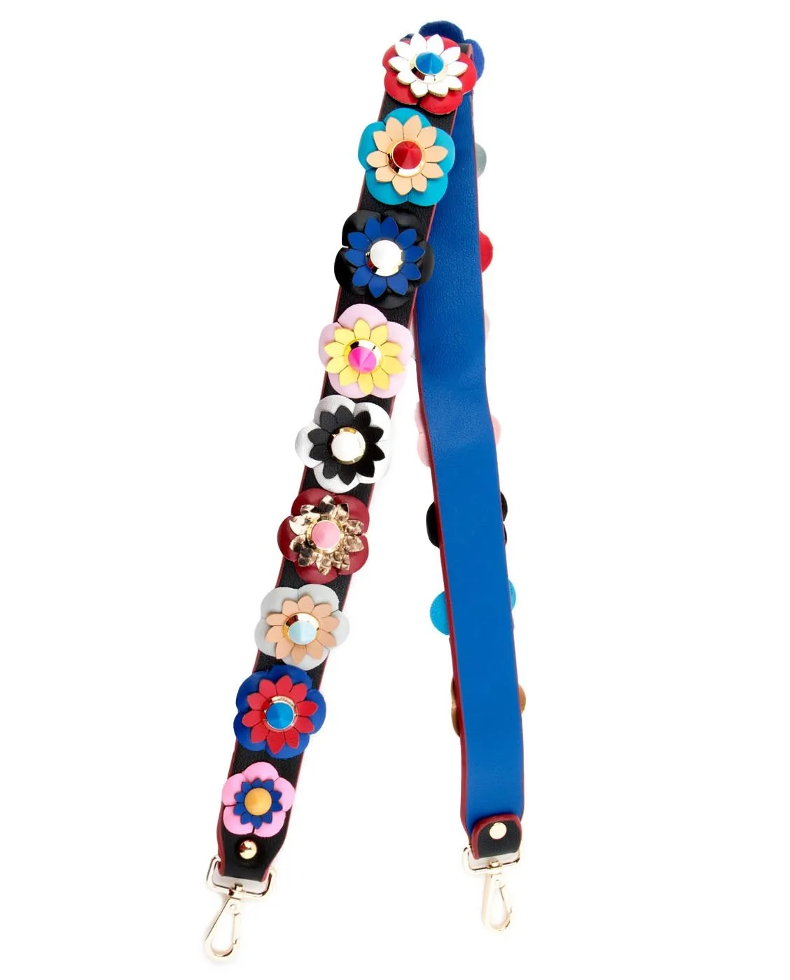 LASER CUT STACKED FLORAL GUITAR PURSE STRAP