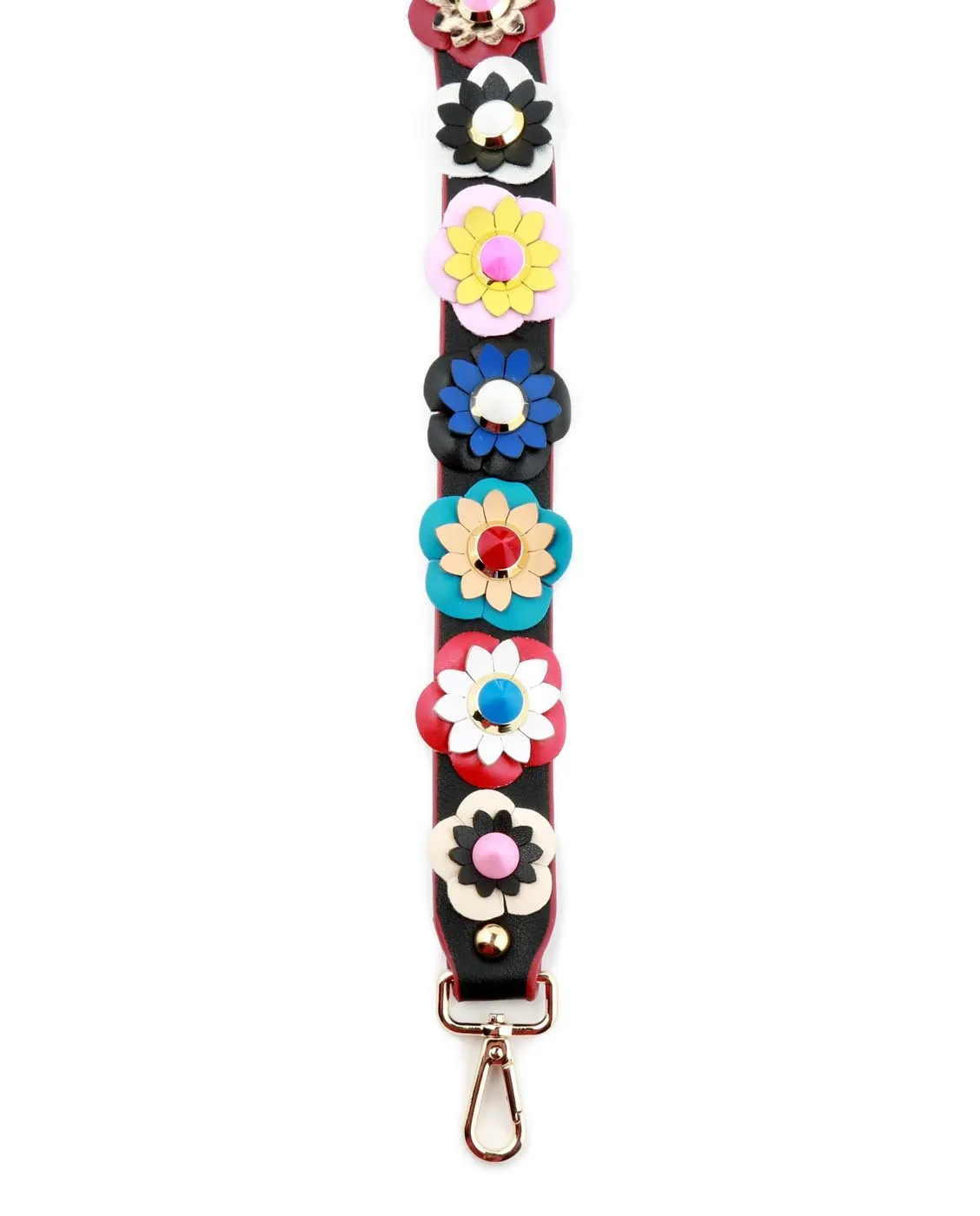 LASER CUT STACKED FLORAL GUITAR PURSE STRAP