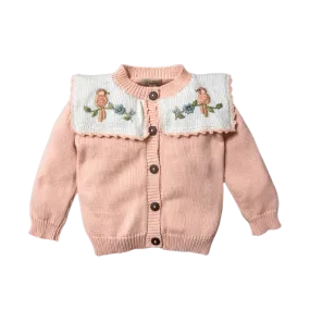Little Birdie cardigan (Cotton) - Cantaloupe