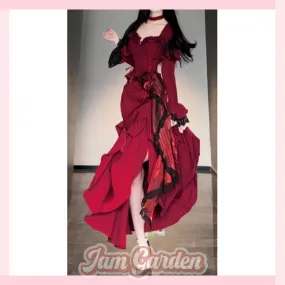 Lolita fishtail skirt elegant slim dress dress