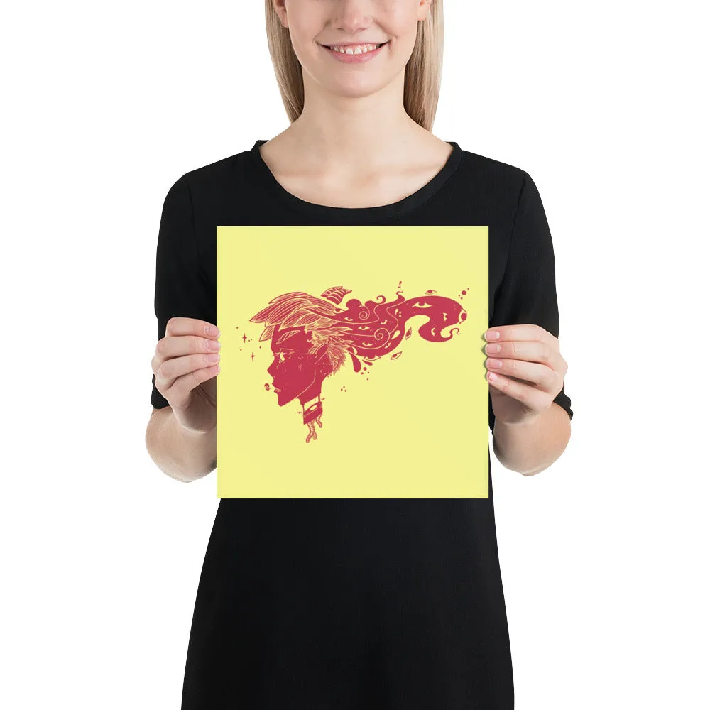 Many Eyed Devil Girl, Matte Art Print Poster
