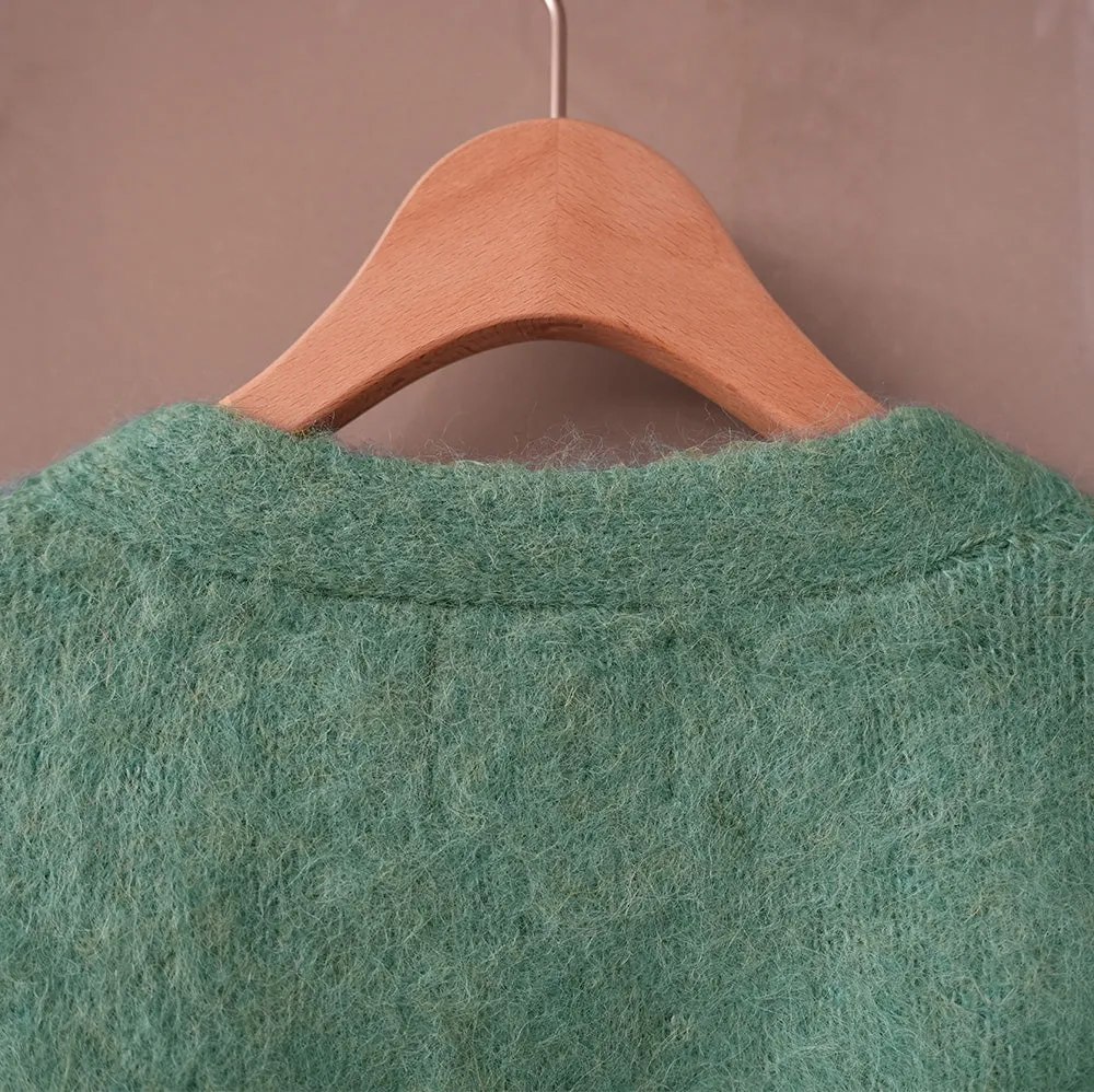 MOHAIR V-NECK CARDIGAN