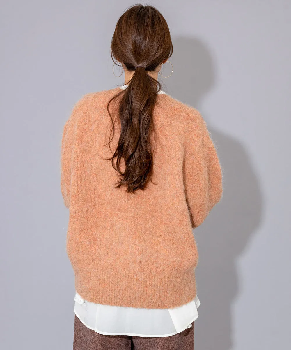 MOHAIR V-NECK CARDIGAN