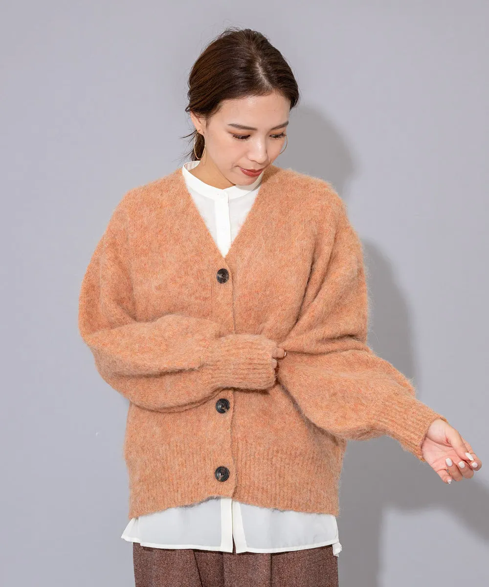 MOHAIR V-NECK CARDIGAN