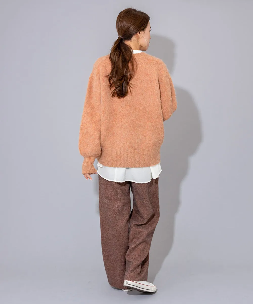 MOHAIR V-NECK CARDIGAN